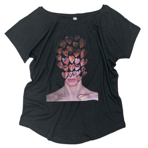 Bowie Heart T-shirt Women Loose T-shirt