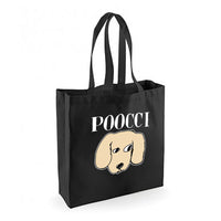"POOCCI" Canvas Tote Bag – Black