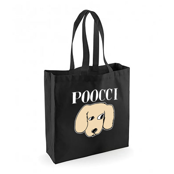 "POOCCI" Canvas Tote Bag – Black
