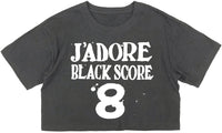 J'Adore Black Score Crop T-Shirt