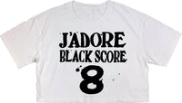 J'Adore Black Score Crop T-Shirt