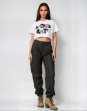 Fashion Victim Graphic Cropped T-Shirt