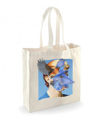 Bowie Blue canvas shopper bag