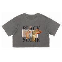 Cat Collage Cropped T-Shirt