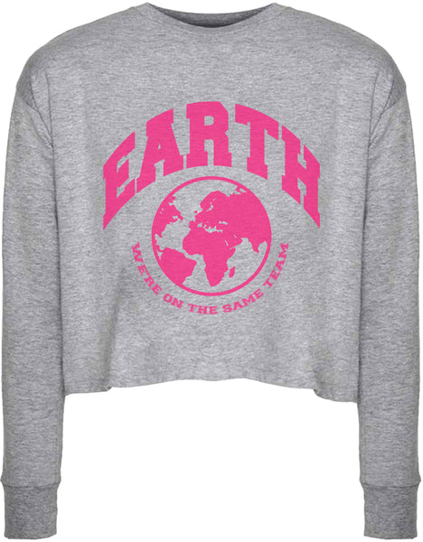 Earth Team Cropped Long Sleeve T-shirt